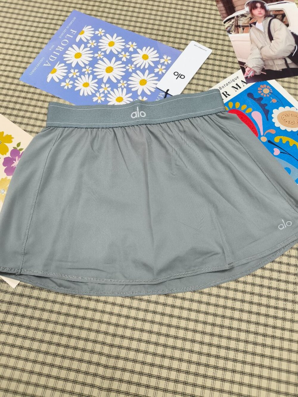 Alo Yoga S·M Match Point Tennis Skirt Grey NWT - Summer Hot Selling🤍🥰 - Picture 2 of 7
